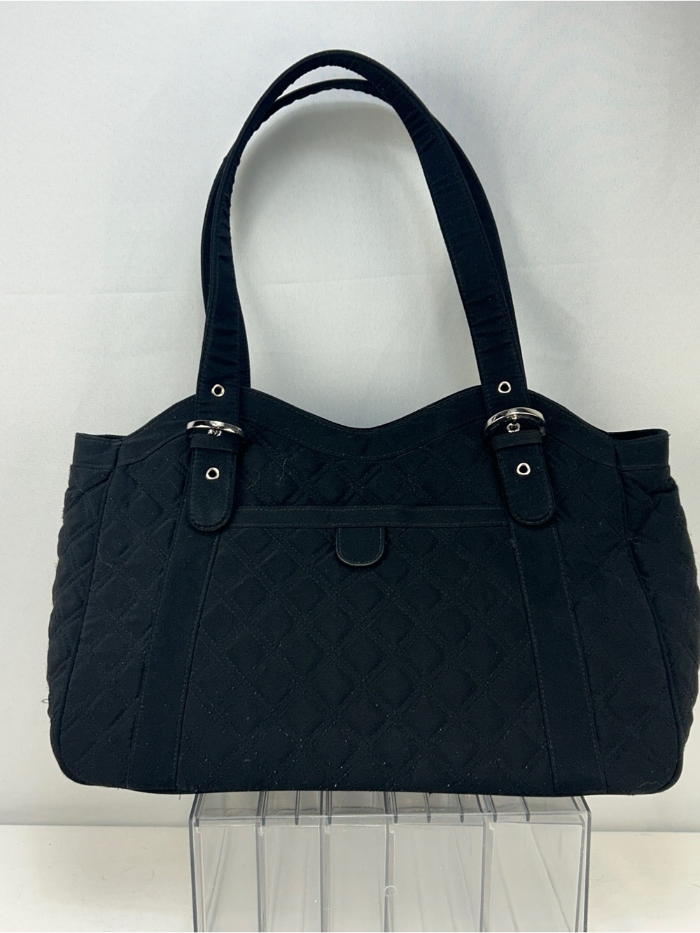 Black Quilted Tote Bag - Women